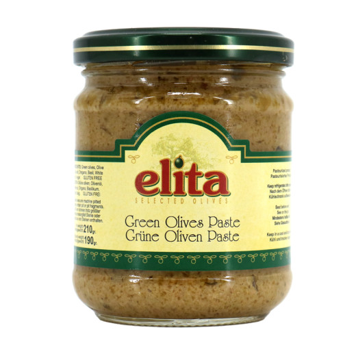 Olivenpaste gr&uuml;n elita, 210g Glas